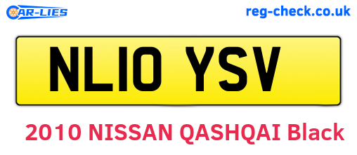 NL10YSV are the vehicle registration plates.