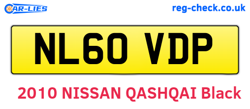 NL60VDP are the vehicle registration plates.