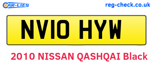 NV10HYW are the vehicle registration plates.