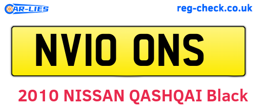 NV10ONS are the vehicle registration plates.