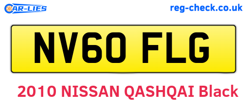 NV60FLG are the vehicle registration plates.