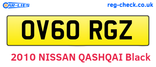 OV60RGZ are the vehicle registration plates.