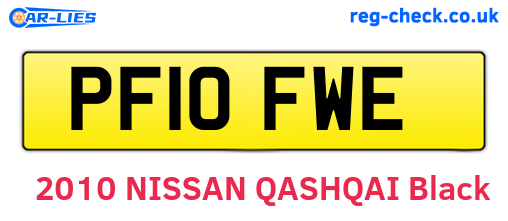 PF10FWE are the vehicle registration plates.