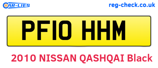 PF10HHM are the vehicle registration plates.