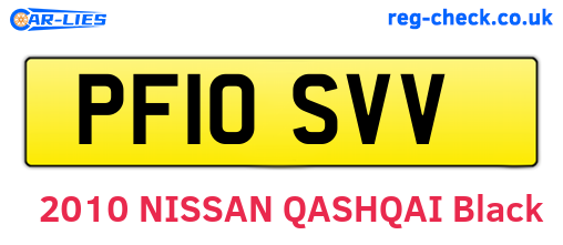 PF10SVV are the vehicle registration plates.