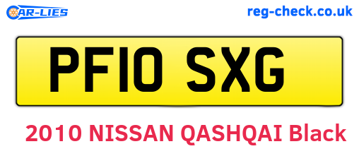 PF10SXG are the vehicle registration plates.