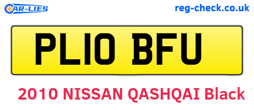 PL10BFU are the vehicle registration plates.