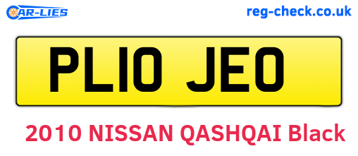PL10JEO are the vehicle registration plates.