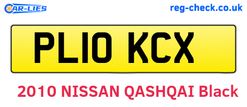 PL10KCX are the vehicle registration plates.
