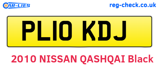 PL10KDJ are the vehicle registration plates.