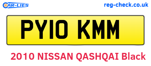 PY10KMM are the vehicle registration plates.