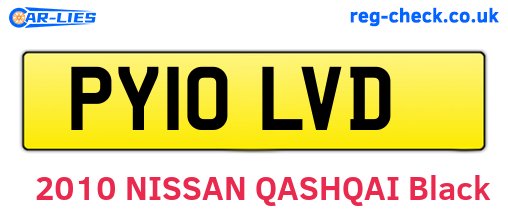 PY10LVD are the vehicle registration plates.