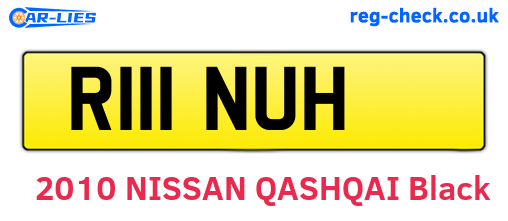 R111NUH are the vehicle registration plates.