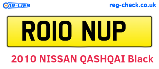 RO10NUP are the vehicle registration plates.