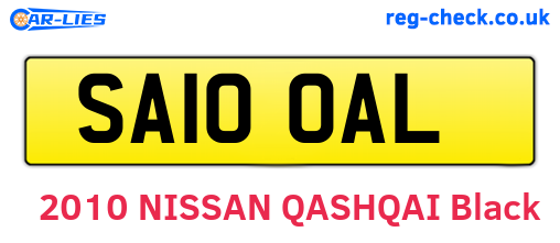 SA10OAL are the vehicle registration plates.