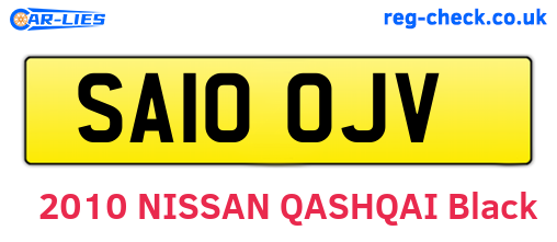 SA10OJV are the vehicle registration plates.