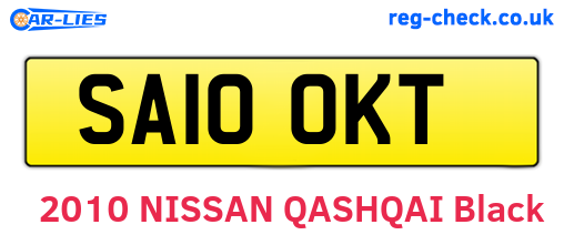 SA10OKT are the vehicle registration plates.