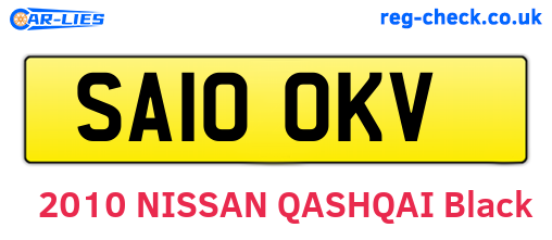 SA10OKV are the vehicle registration plates.