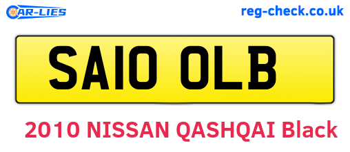 SA10OLB are the vehicle registration plates.