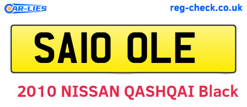 SA10OLE are the vehicle registration plates.