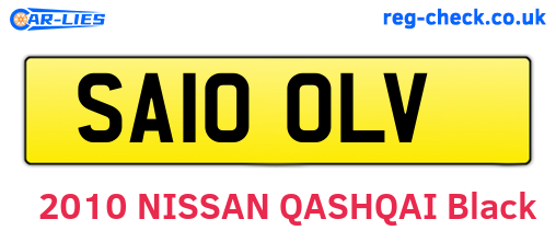 SA10OLV are the vehicle registration plates.