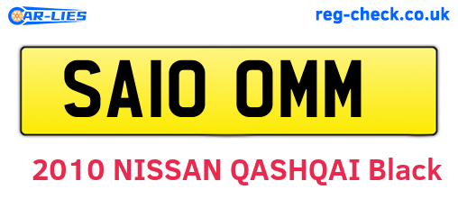 SA10OMM are the vehicle registration plates.