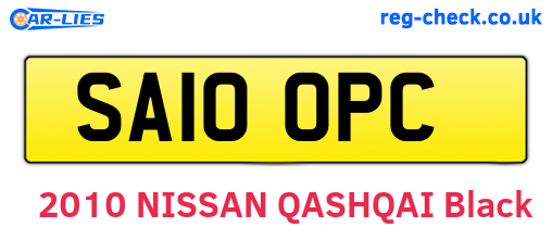 SA10OPC are the vehicle registration plates.