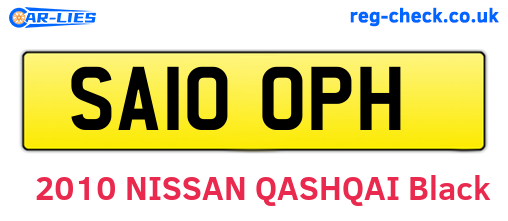 SA10OPH are the vehicle registration plates.