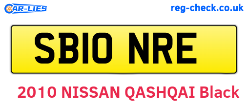 SB10NRE are the vehicle registration plates.