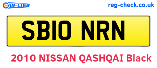 SB10NRN are the vehicle registration plates.