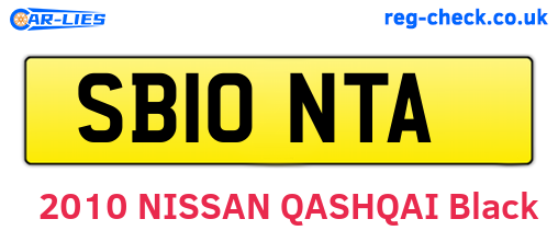 SB10NTA are the vehicle registration plates.