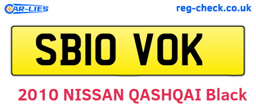 SB10VOK are the vehicle registration plates.