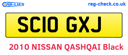SC10GXJ are the vehicle registration plates.