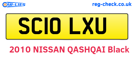 SC10LXU are the vehicle registration plates.