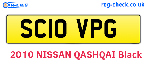 SC10VPG are the vehicle registration plates.