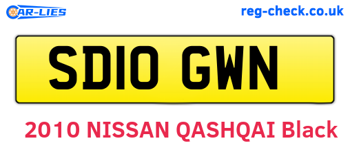 SD10GWN are the vehicle registration plates.