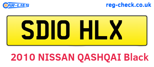 SD10HLX are the vehicle registration plates.