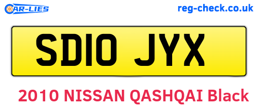 SD10JYX are the vehicle registration plates.