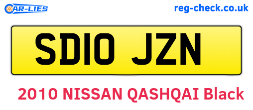 SD10JZN are the vehicle registration plates.