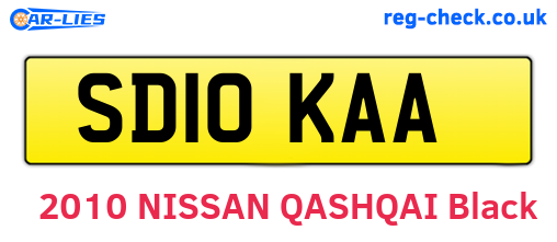 SD10KAA are the vehicle registration plates.