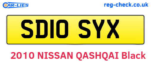 SD10SYX are the vehicle registration plates.