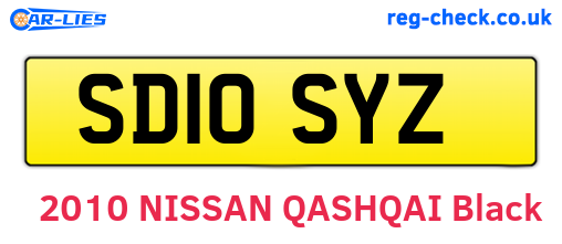 SD10SYZ are the vehicle registration plates.