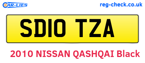 SD10TZA are the vehicle registration plates.