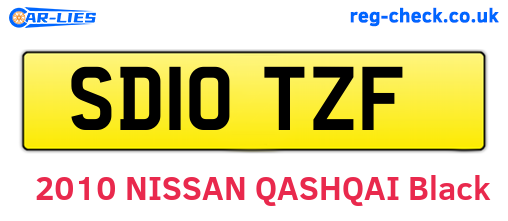SD10TZF are the vehicle registration plates.