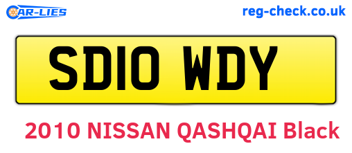 SD10WDY are the vehicle registration plates.
