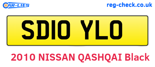 SD10YLO are the vehicle registration plates.