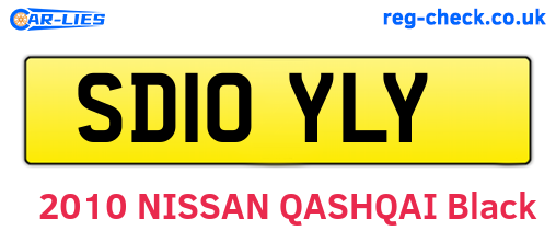 SD10YLY are the vehicle registration plates.