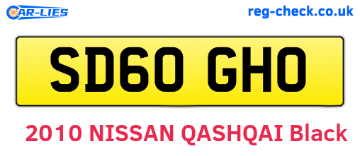 SD60GHO are the vehicle registration plates.