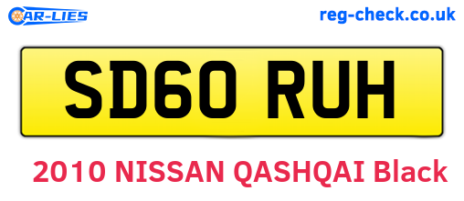 SD60RUH are the vehicle registration plates.