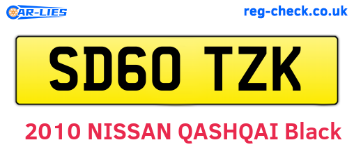 SD60TZK are the vehicle registration plates.